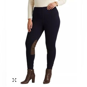 Lauren Ralph Lauren Navy Ponte Jodhpur Skinny Pants size XL